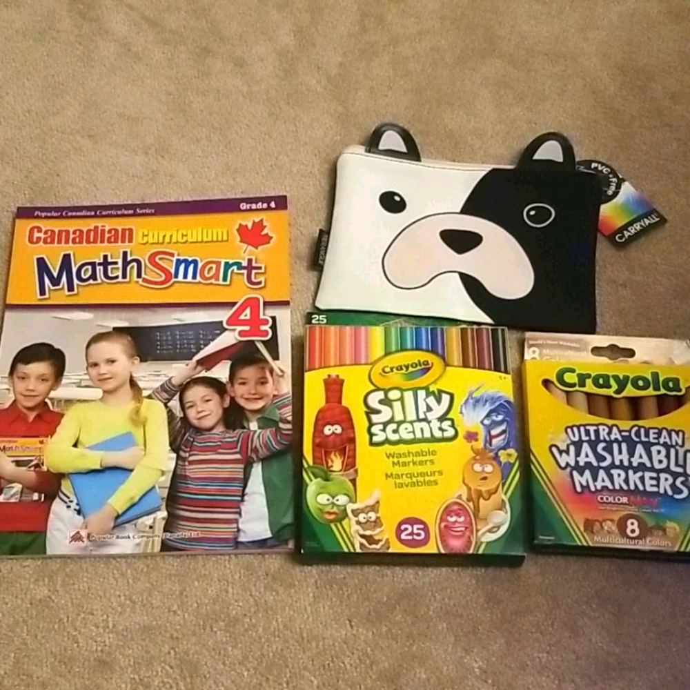 Canadian MathSmart Grade 4 + pouch + markers